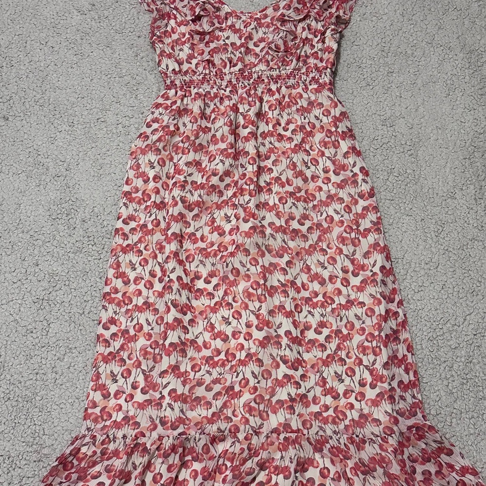 LC Lauren Conrad Cherry Print Midi Dress